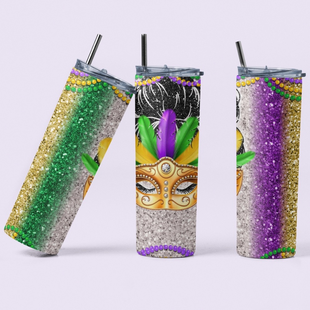 Mardi Gras Tumbler